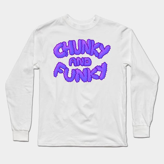 Chunky And Funky - Purple Long Sleeve T-Shirt by SpectacledPeach